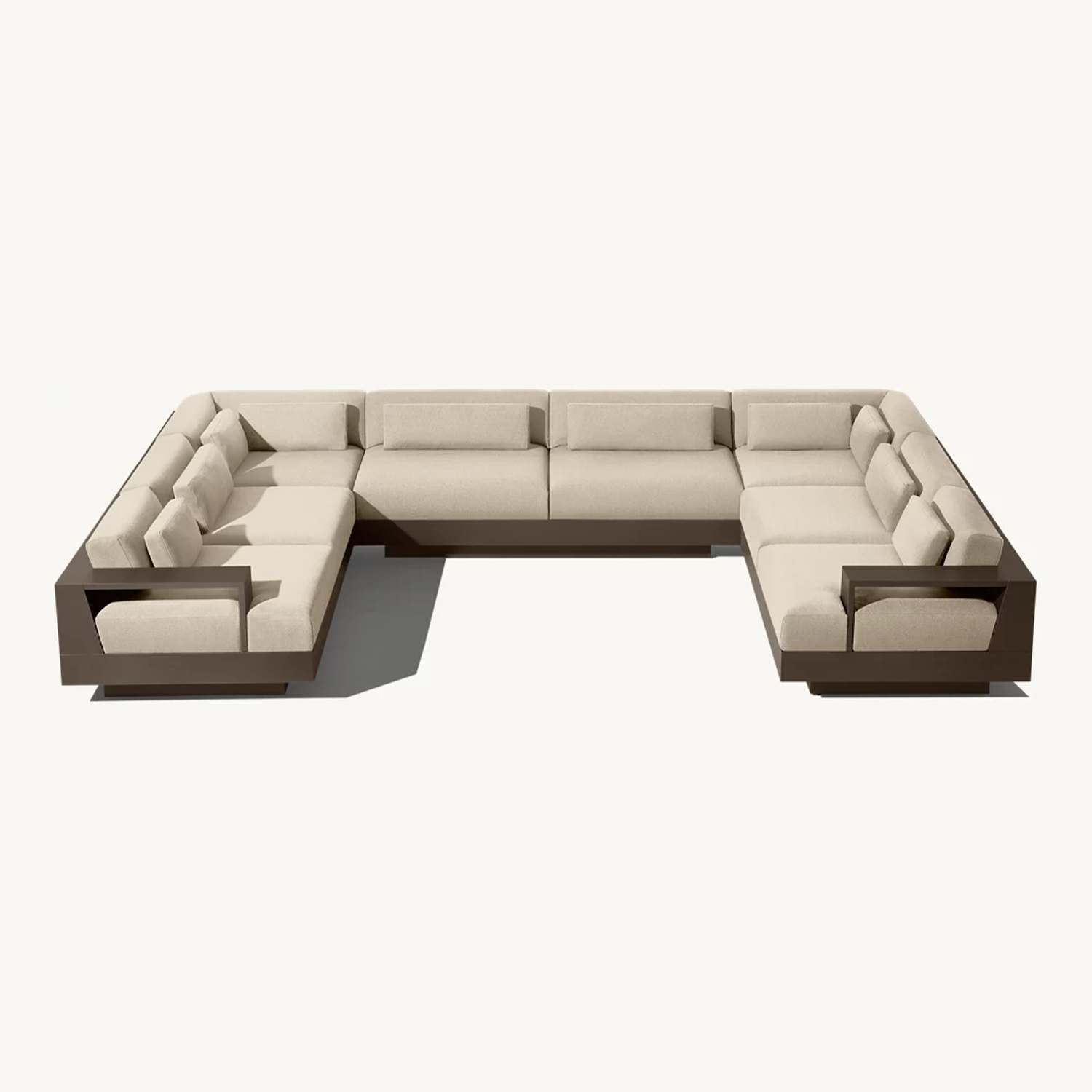 Outdoor Furniture Luxury - Lüks Metal Alüminyum Çerçeveli Kombinasyon Kanepe