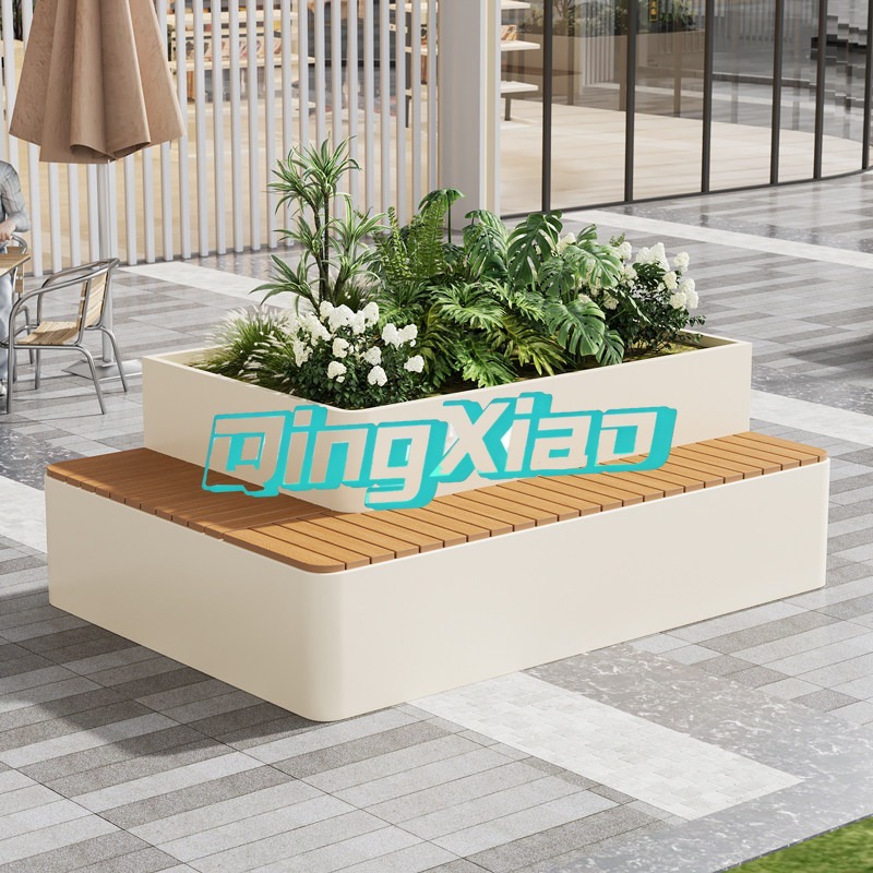 Outdoor Furniture Metal Chairs - Dış Mekan Bankı, Yerleşik Saksı, Hava