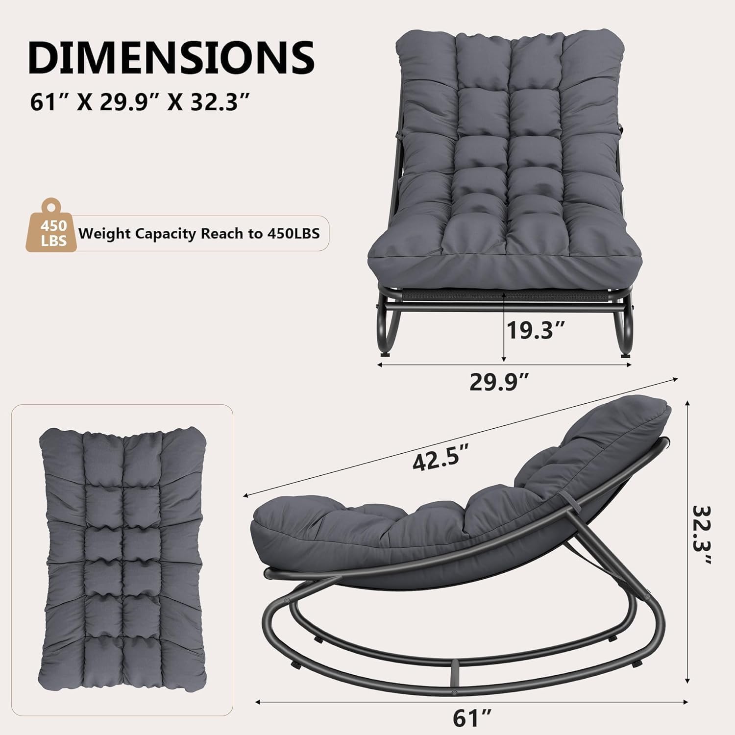 Büyük Boy Papasan Sallanan Bah - Outdoor Furniture Metal Chairs incelemesi ve fiyatı